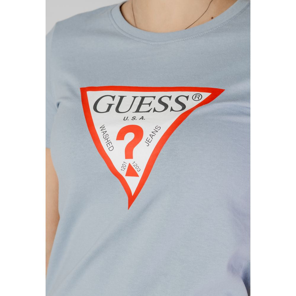 Guess T-Shirt aus blauer Baumwolle